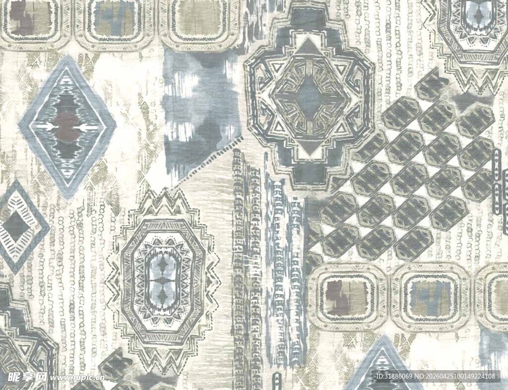 几何图案复古风墙纸