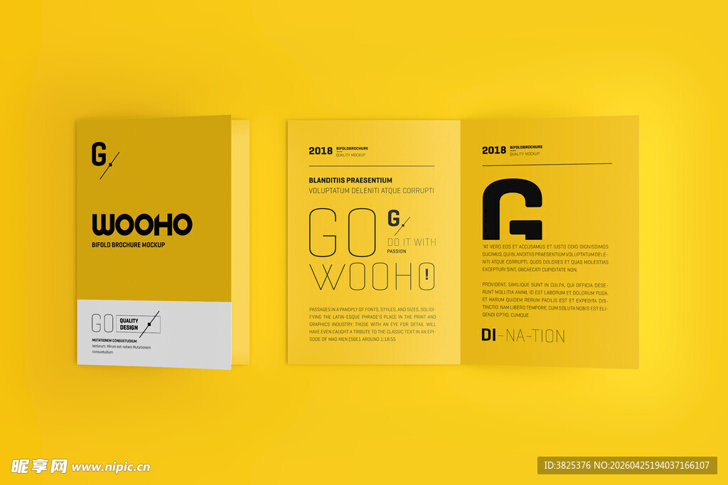 双折页宣传单设计展示样机