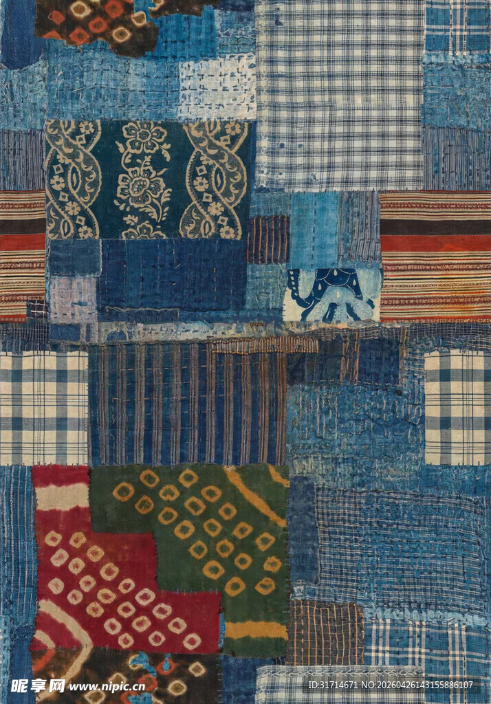 多彩拼布图案展示