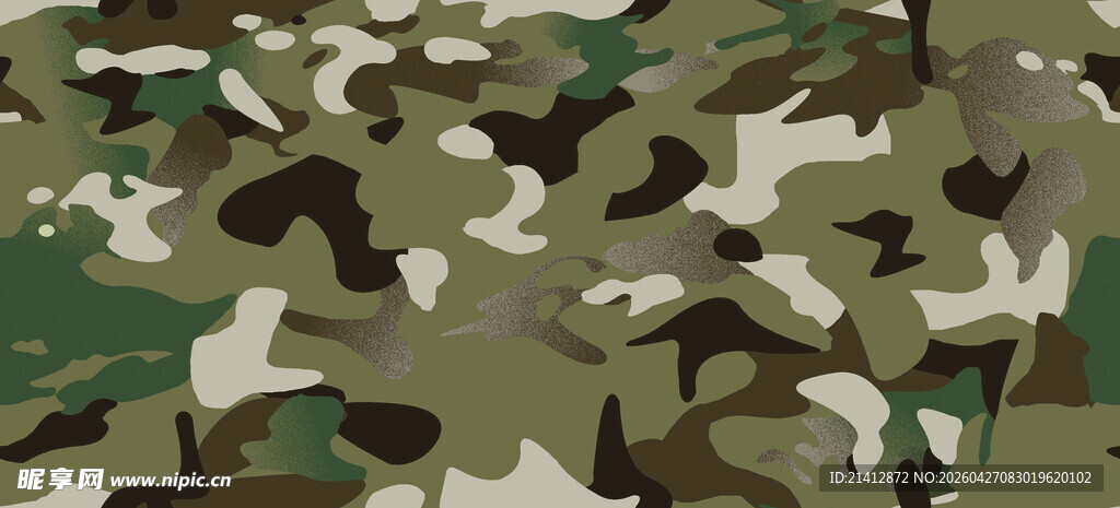 豹纹迷彩   矢量分层