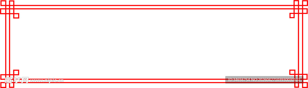 中式红色边框装饰图案