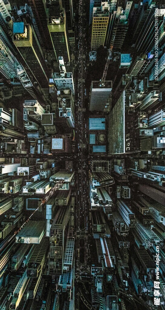 城市建筑鸟瞰壮观景象