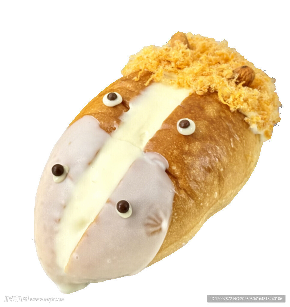 牛马奶油肉松面包