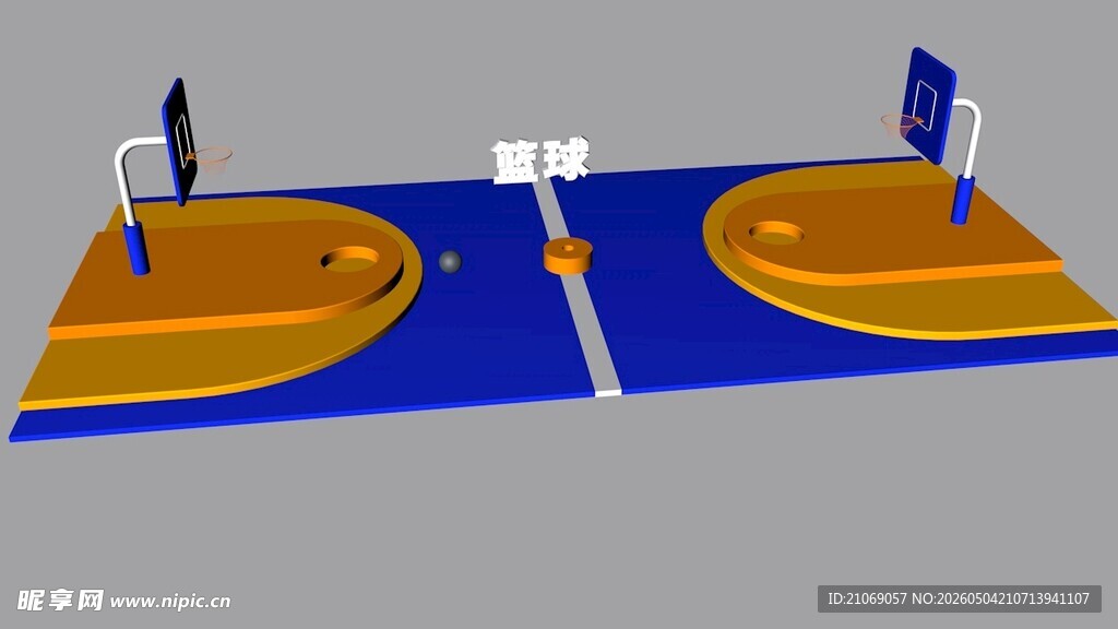 简约风格篮球场设计图