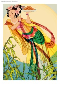 中秋节矢量嫦娥明月