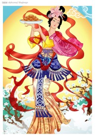 中秋节矢量嫦娥明月
