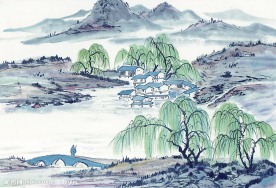 山水水墨画
