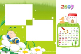 儿童PSD台历模板全年