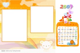 儿童PSD台历模板全年