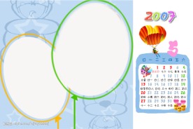 儿童PSD台历模板全年