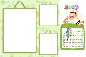 儿童PSD台历模板全年