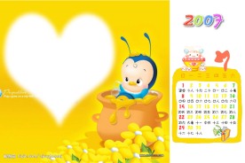 儿童PSD台历模板全年