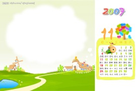 儿童PSD台历模板全年