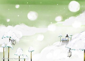 冬季卡通图片PSD分层