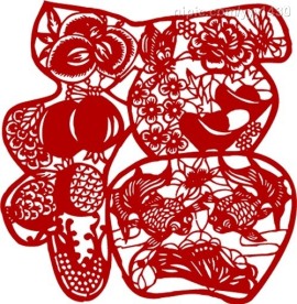 矢量—新年素材福字剪纸