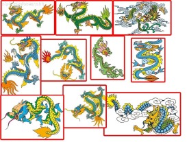 传统矢量龙纹图案21-30