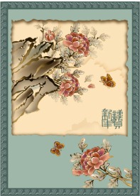 国画矢量-牡丹图ai cs12