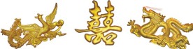 龙凤呈祥图，黄金材质