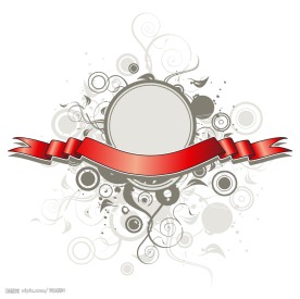 矢量潮流图案、丝带