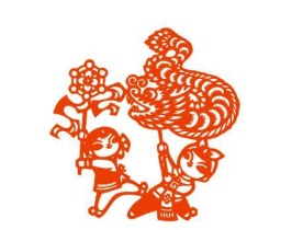 新年矢量小孩舞龙