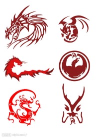 精品火龙标，PSD矢量图，喜欢就顶下