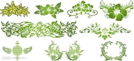 绿色花纹