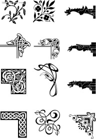 角图 底纹花边 边角花纹