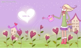 韩国情人节插画