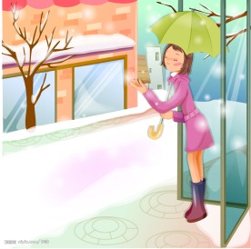 韩国情人节插画