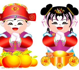 金童玉女拜新年.cdr