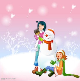 韩国情人节插画