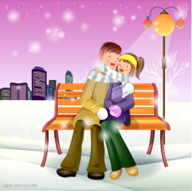 韩国情人节插画