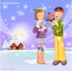 韩国情人节插画