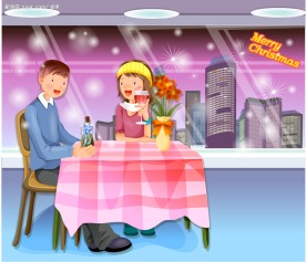 韩国情人节插画