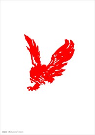 矢量大红鹰 铜字钛金字专用