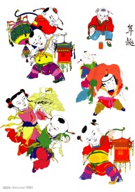 新年娃娃素材