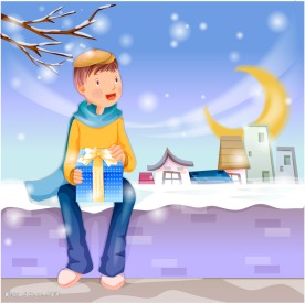 韩国情人节插画