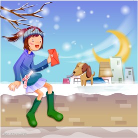 韩国情人节插画