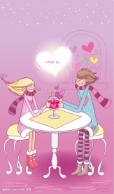 韩国情人节插画