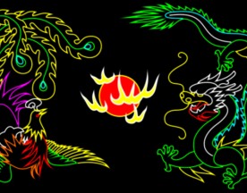 自己画的龙凤图案(弯霓虹灯专用)