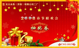 2008年春节联欢会抽奖券