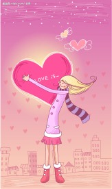 韩国情人节插画