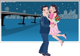 韩国情人节插画