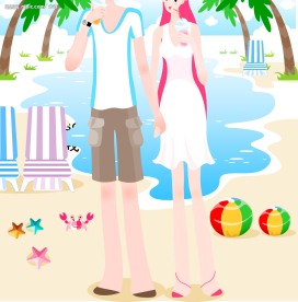 韩国情人节插画