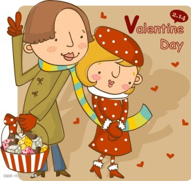 韩国情人节插画