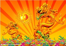 双龙出海抢宝金龙足球图片