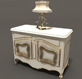 3d欧式家具，欧式桌子，柜子3d模型