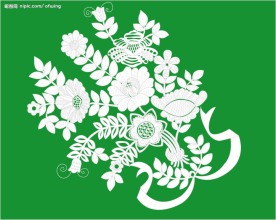 绿色花纹