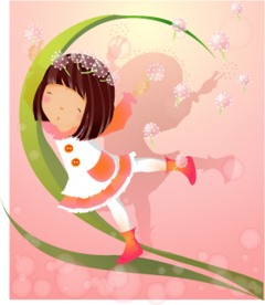 韩国儿童节矢量图