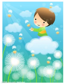 韩国儿童节矢量图